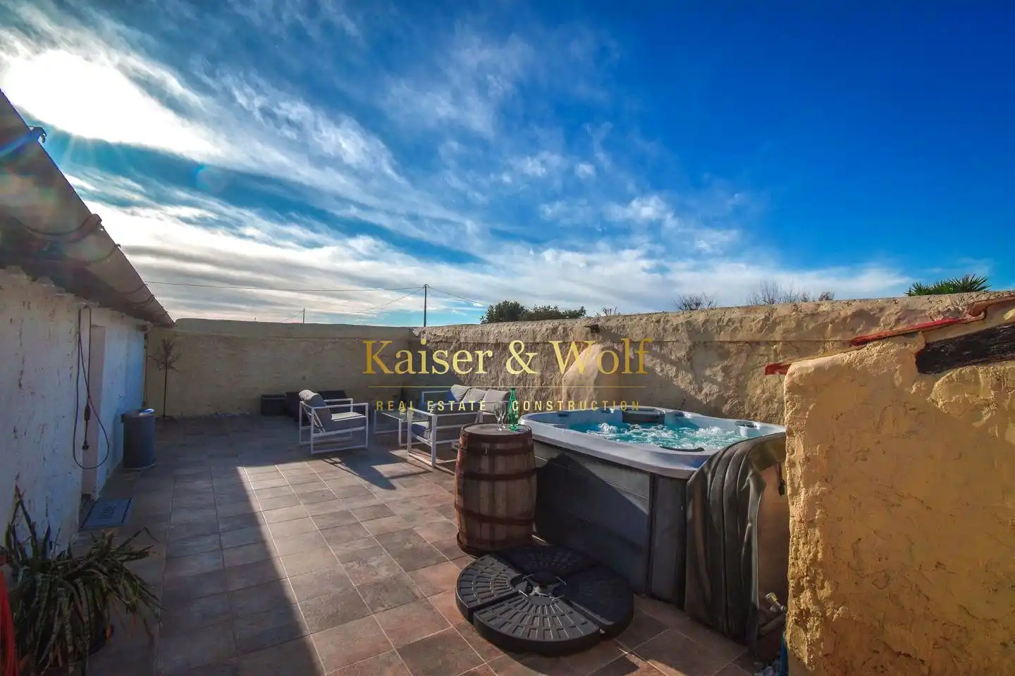 Terraza de Finca rústica en venta en Elche / Elx con Aire acondicionado y Jardín privado