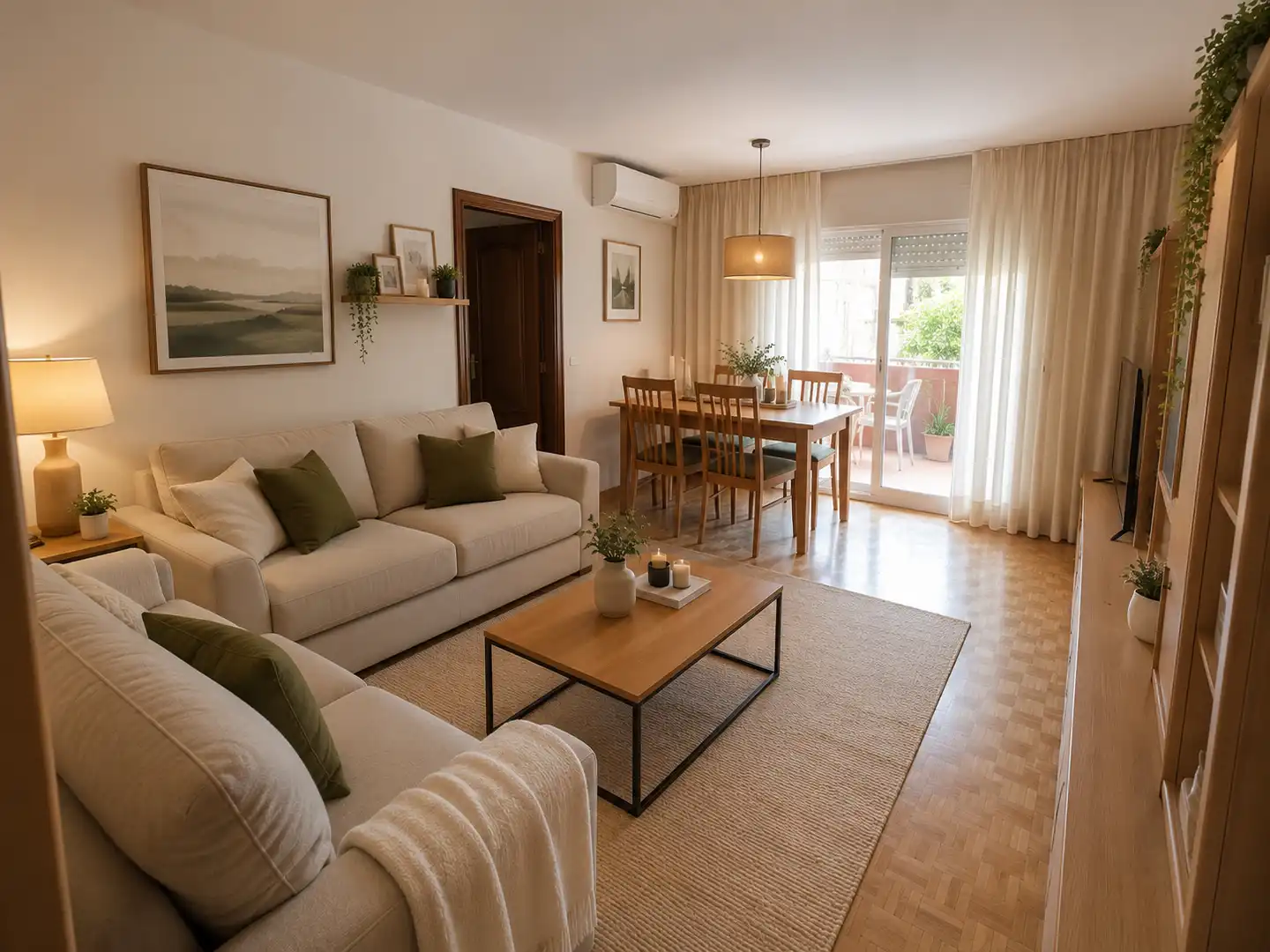 Living room of Flat for sale in Móstoles  with Heating, Parquet flooring and Terrace