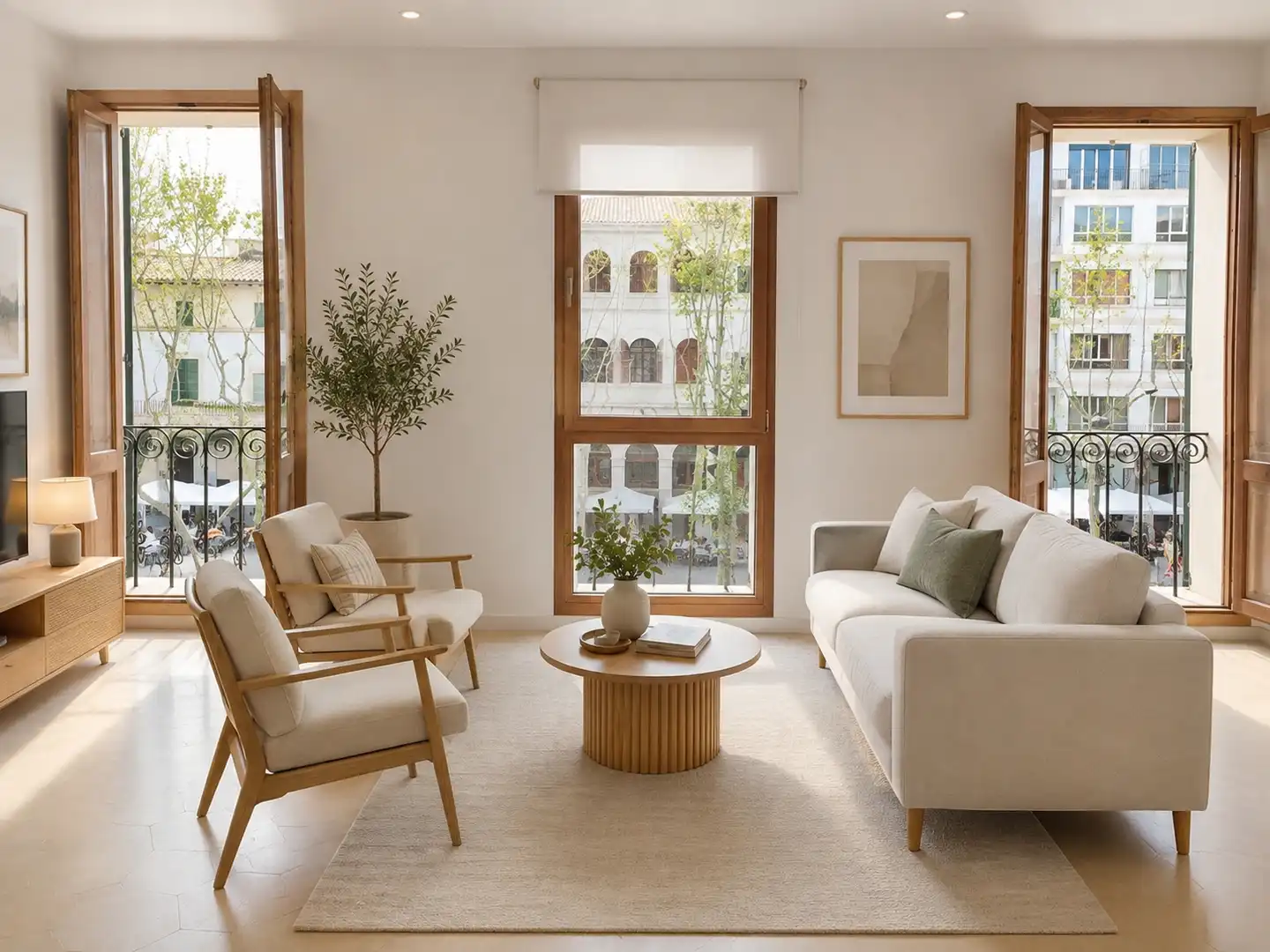 Living room of Flat for sale in Sa Pobla  with Air Conditioner, Heating and Terrace