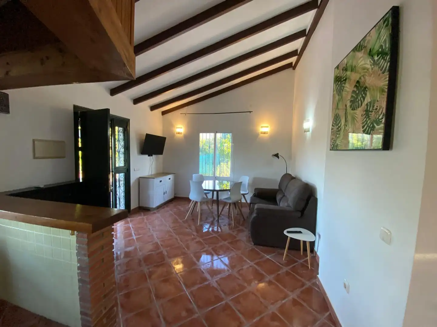 Sala de estar de Casa o chalet de alquiler en Alhaurín El Grande con Aire acondicionado, Jardín privado y Terraza