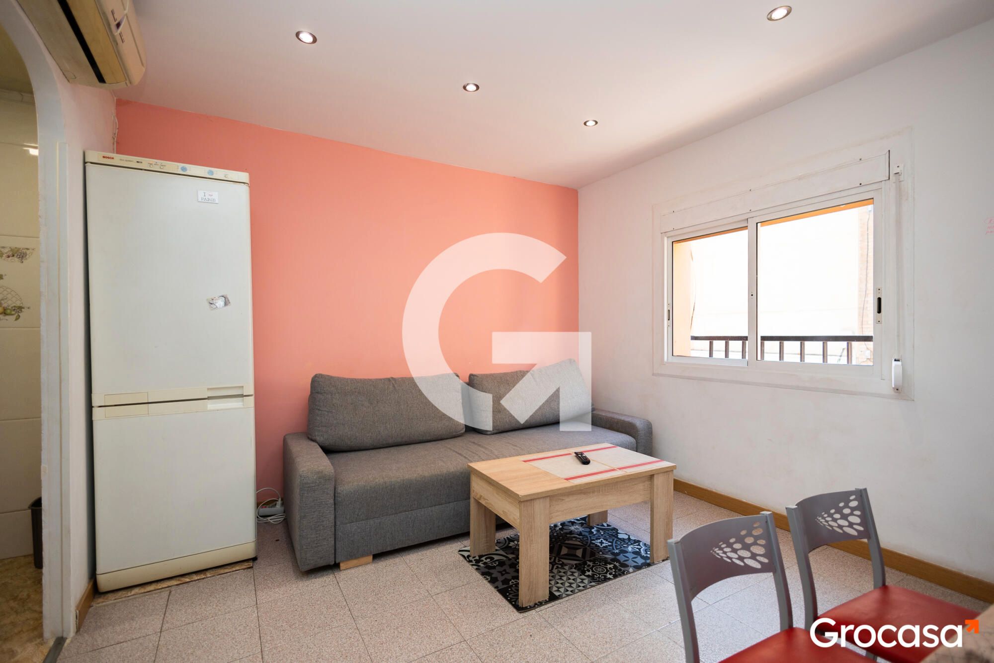 Sala de estar de Piso en venta en L'Hospitalet de Llobregat con Aire acondicionado y Horno