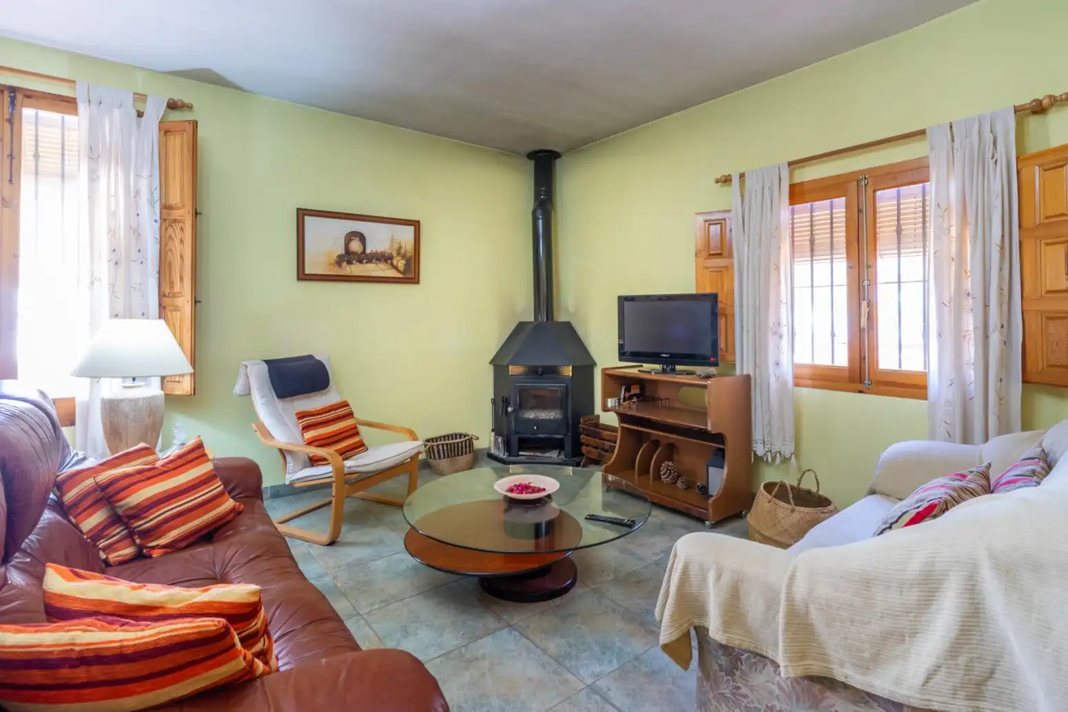 Sala d'estar de Casa o xalet en venda en Mula amb Parquet, Terrassa i Moblat
