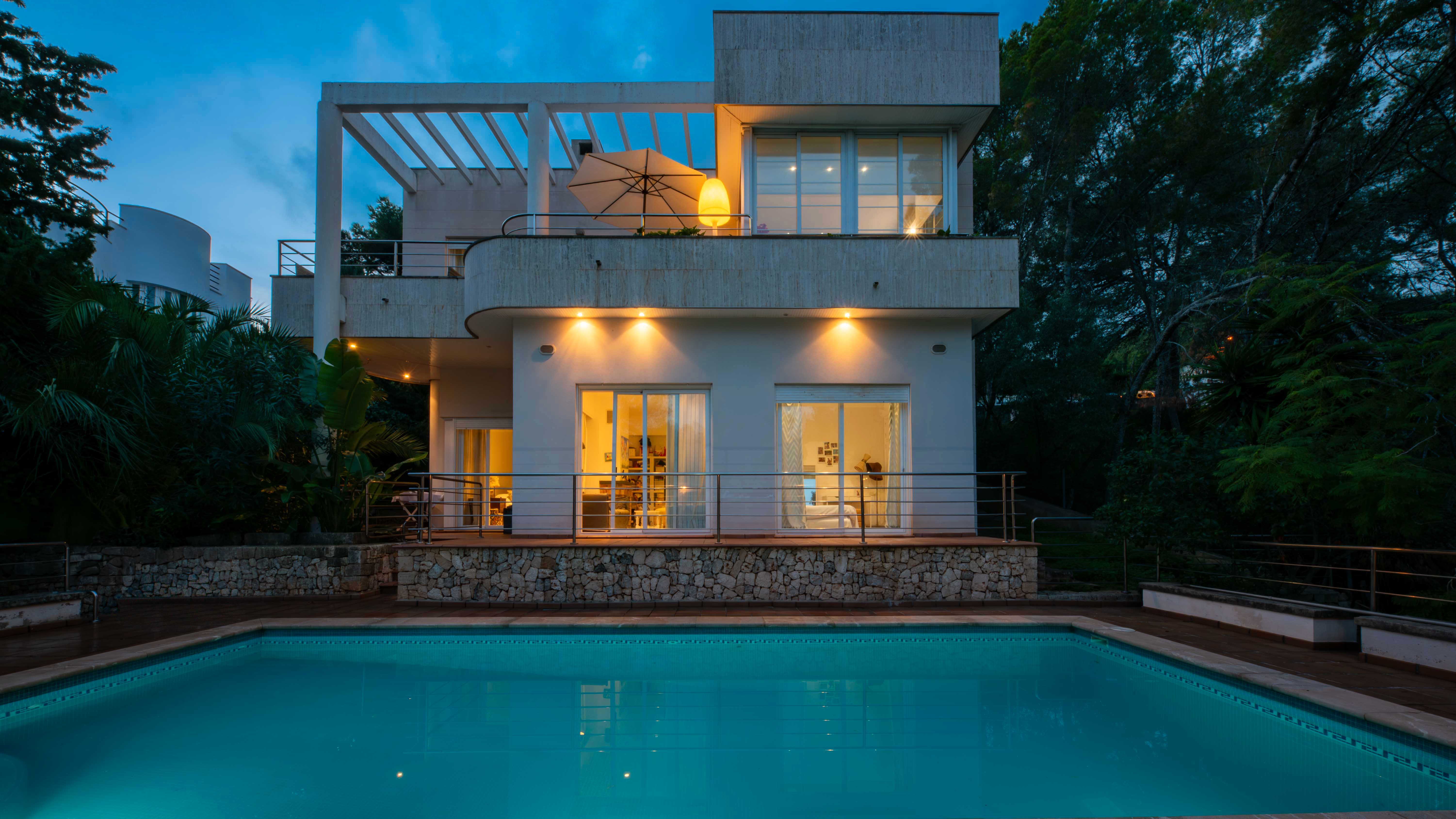 Exterior view of Single-family semi-detached for sale in Calvià  with Air Conditioner and Swimming Pool