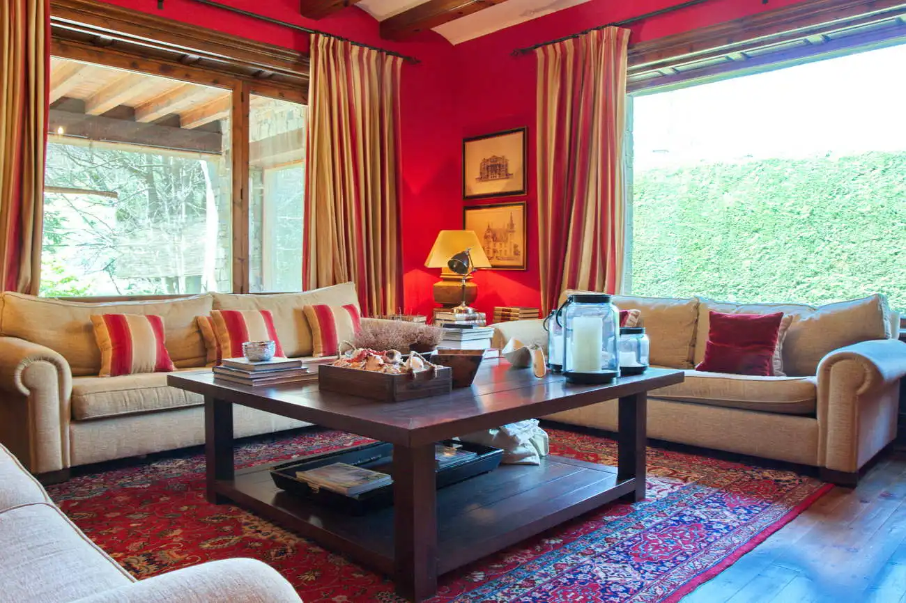 Sala de estar de Casa o chalet en venta en Camprodon con Calefacción, Jardín privado y Parquet