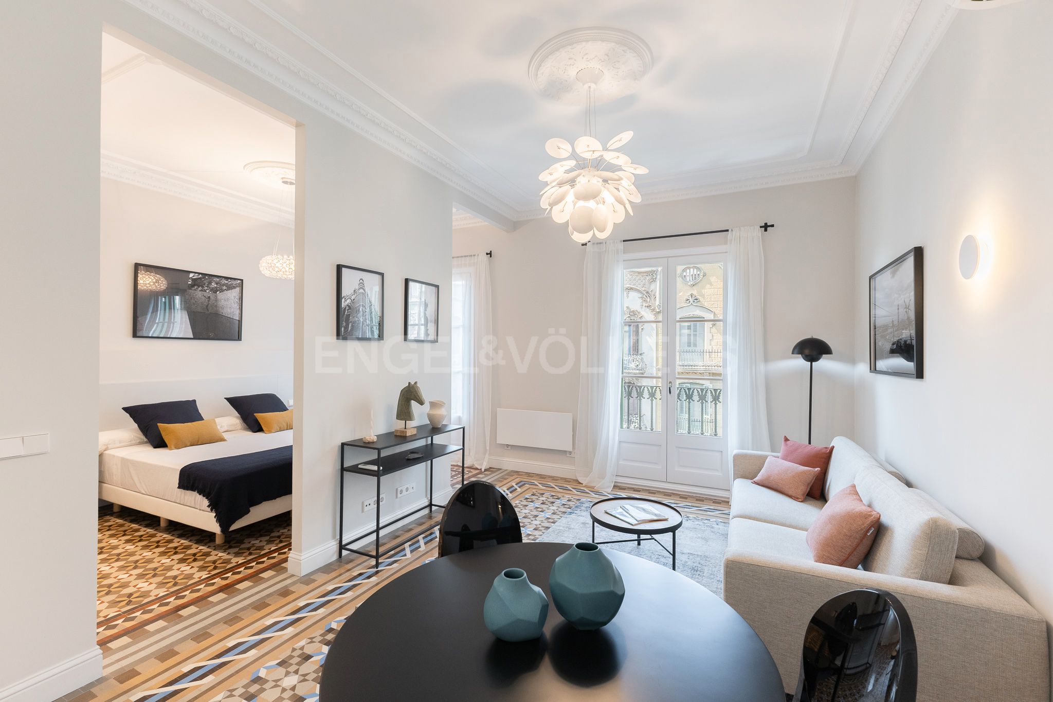 Living room of Apartment for sale in  Barcelona Capital  with Air Conditioner, Heating and Furnished
