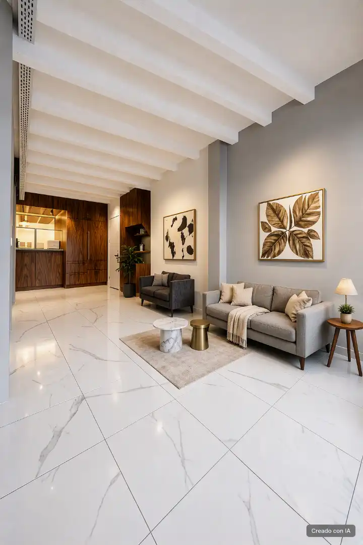 Wohnzimmer von Geschaftsraum zum Verkauf in Barcelona mit Heizung, Terrasse und Alarm