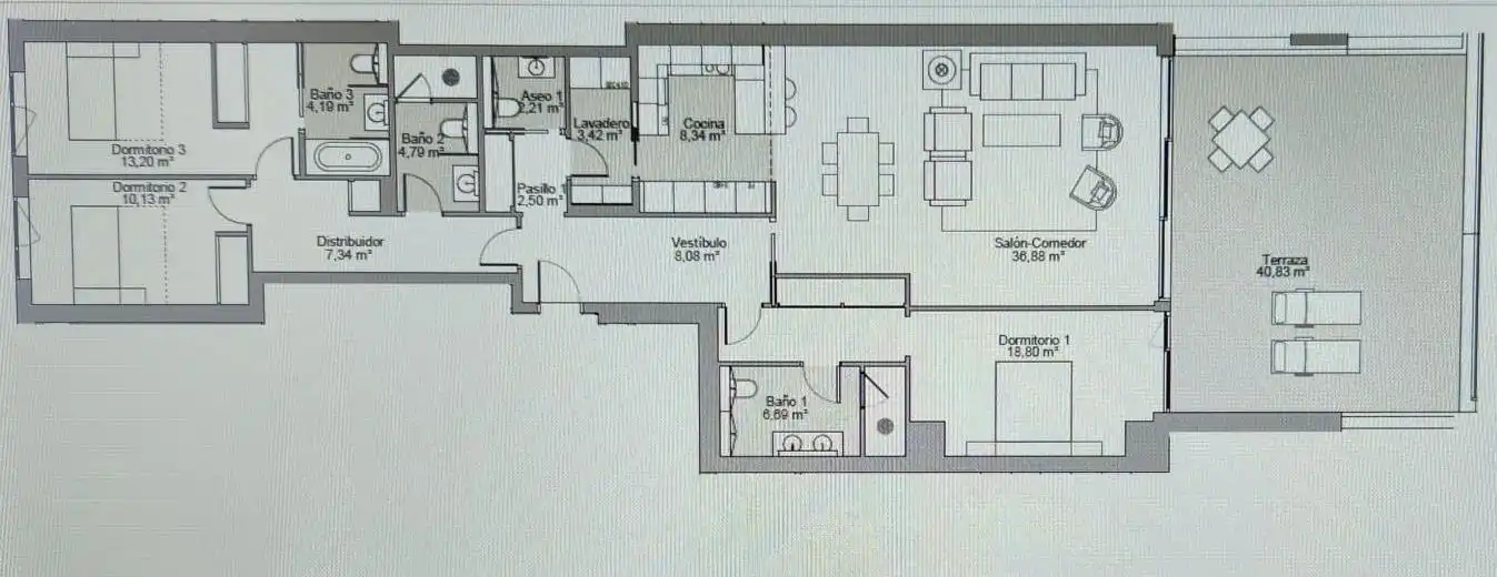 Piso con terraza en venta en Calle Pacífico, imagen 4