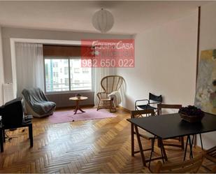 Living room of Flat for sale in Lugo Capital  with Parquet flooring, Terrace and Balcony