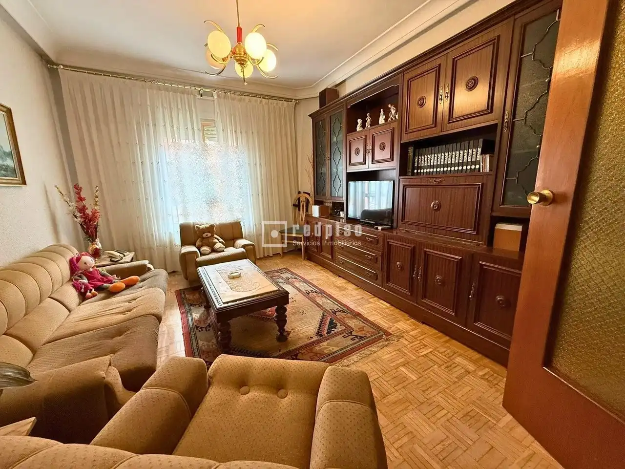 Sala de estar de Piso en venta en Madrid con Calefacción, Parquet y Terraza
