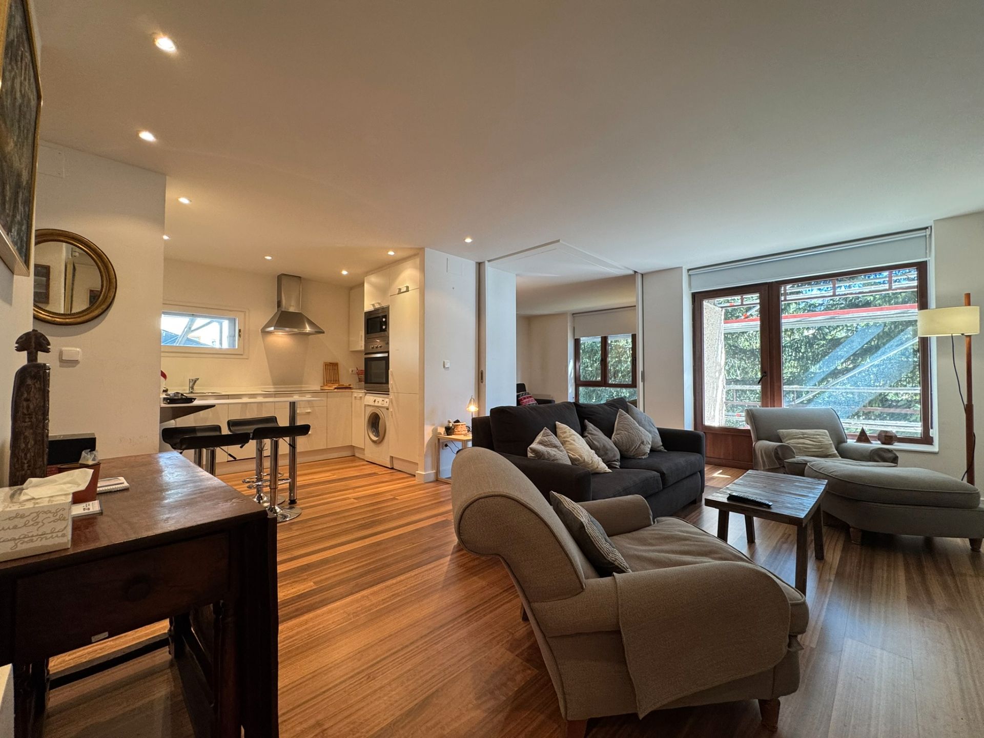 Living room of Flat for sale in Aisa  with Heating, Parquet flooring and Terrace