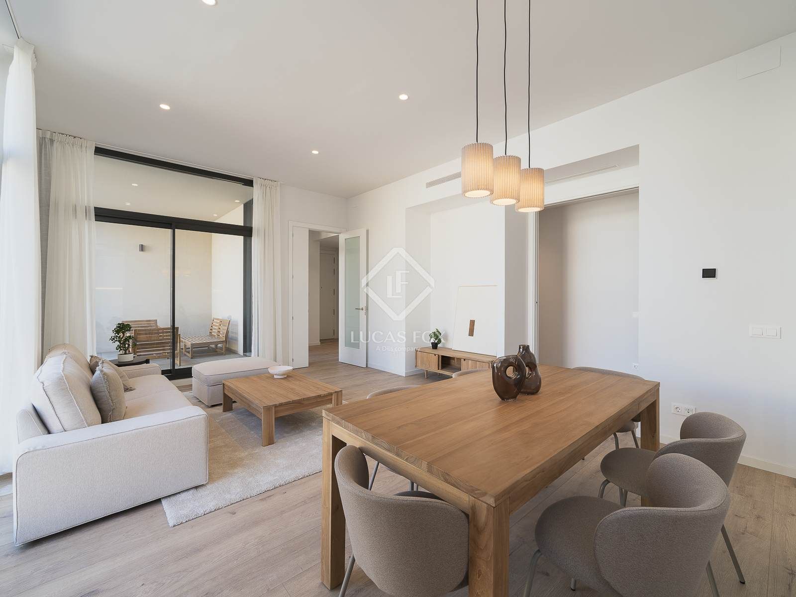 Sala d'estar de Pis de lloguer en  Barcelona Capital amb Aire condicionat, Calefacció i Terrassa