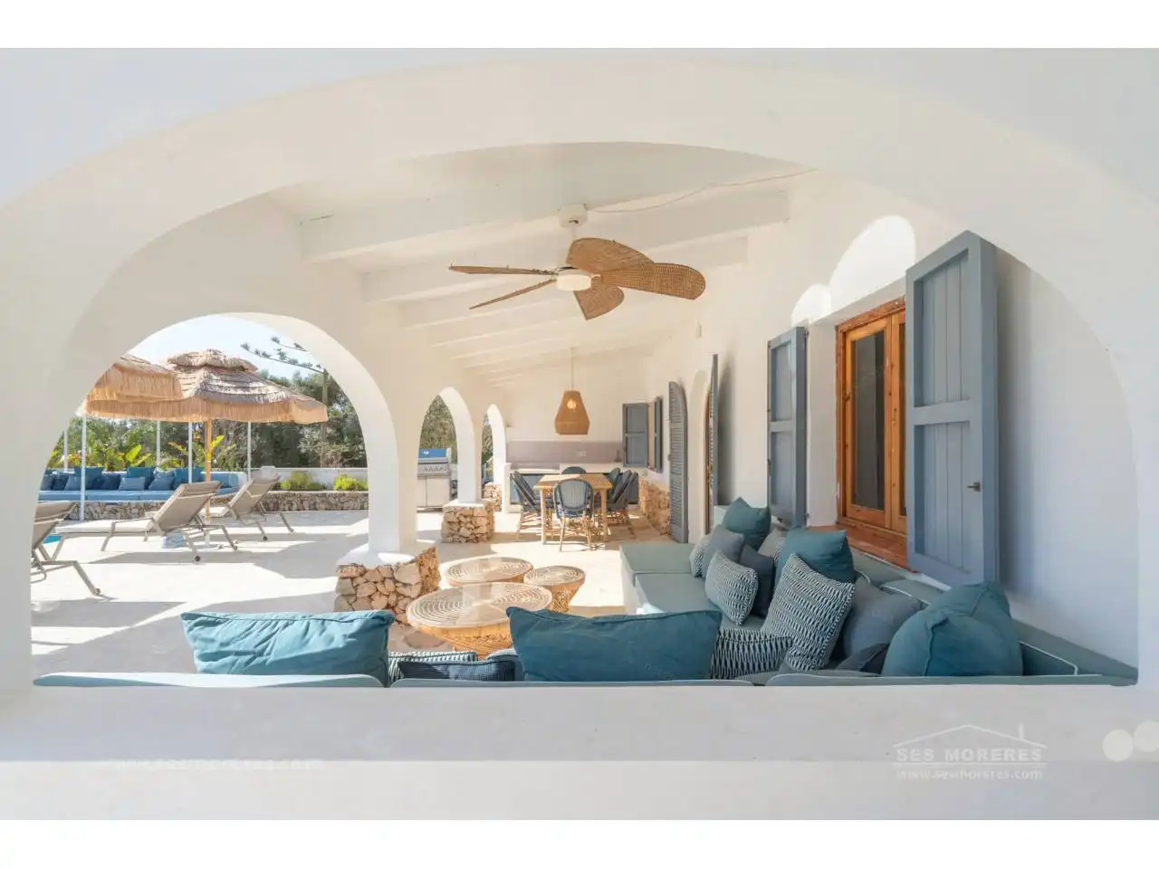 Terraza de Casa o chalet de alquiler en Alaior con Aire acondicionado, Jardín privado y Terraza