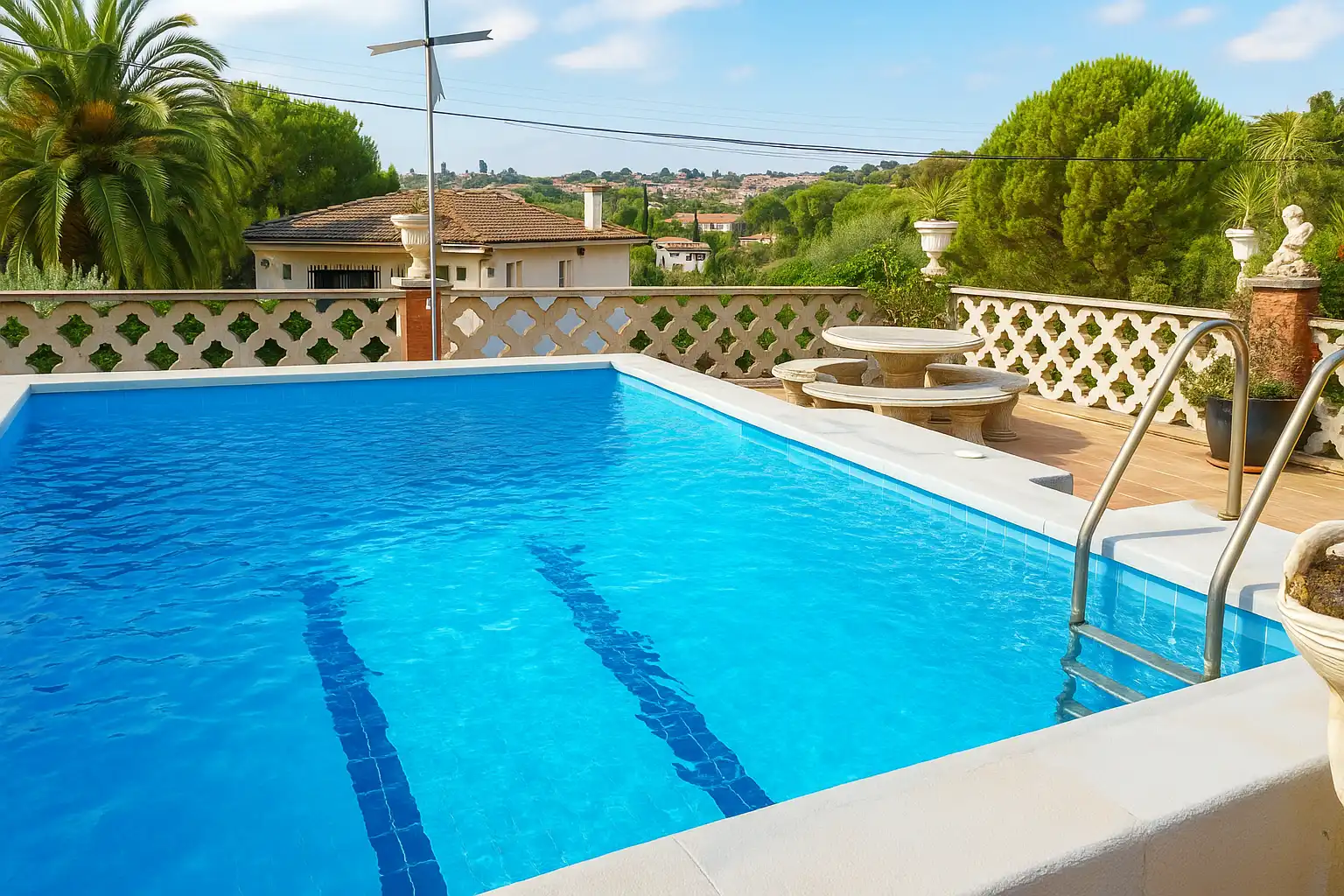 Piscina de Casa o xalet en venda en Lliçà d'Amunt amb Calefacció, Jardí privat i Terrassa