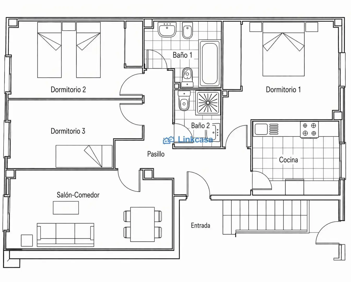 Flat for sale in  Madrid Capital  with Air Conditioner, Heating and Parquet flooring