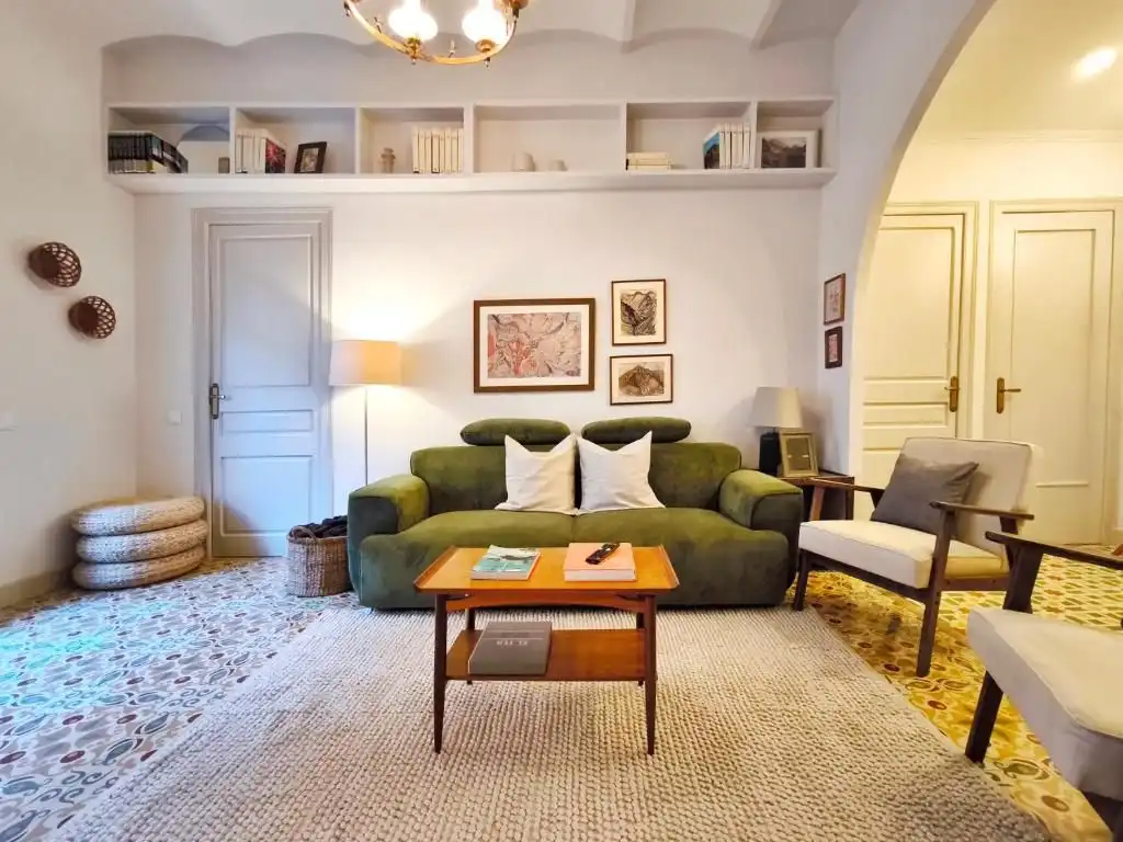 Wohnzimmer von Wohnung zum Verkauf in Campdevànol mit Heizung, Terrasse und Möbliert