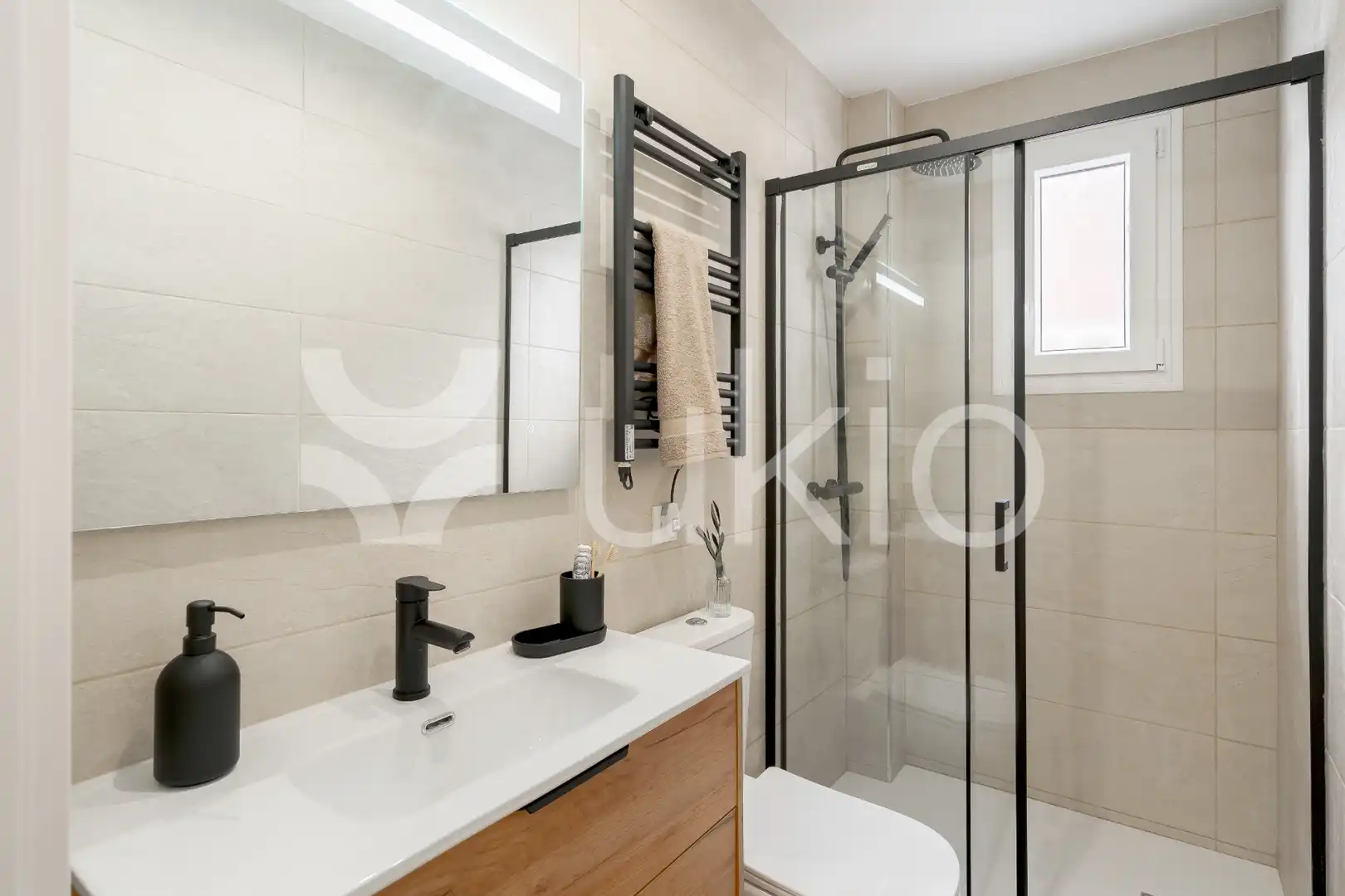 Bathroom of Apartments for rent in Madrid  with Air Conditioner, Heating and Furnished
