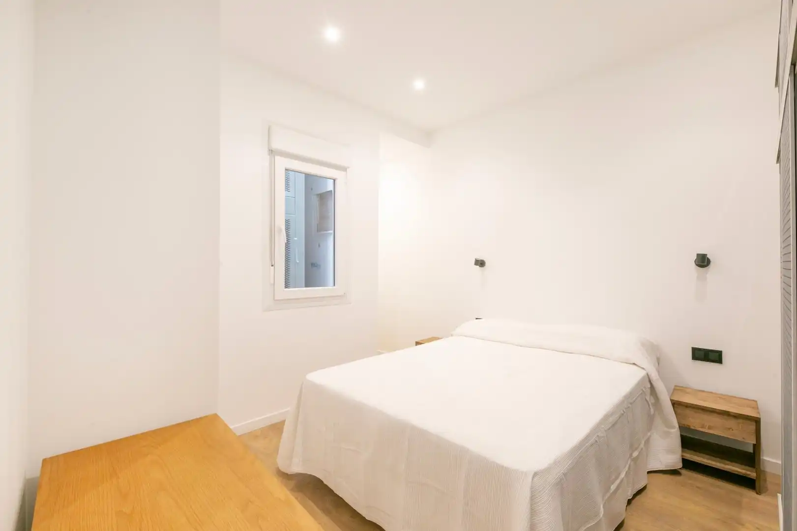 Schlafzimmer von Wohnung zur Miete in Barcelona mit Klimaanlage, Heizung und Parkett