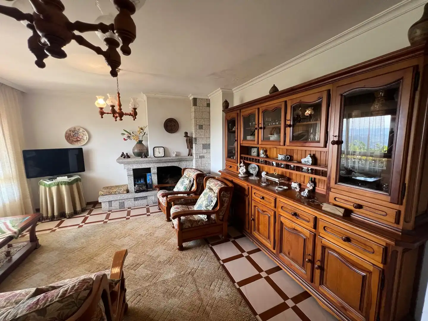 Sala de estar de Casa o chalet en venta en As Neves   con Calefacción, Jardín privado y Trastero