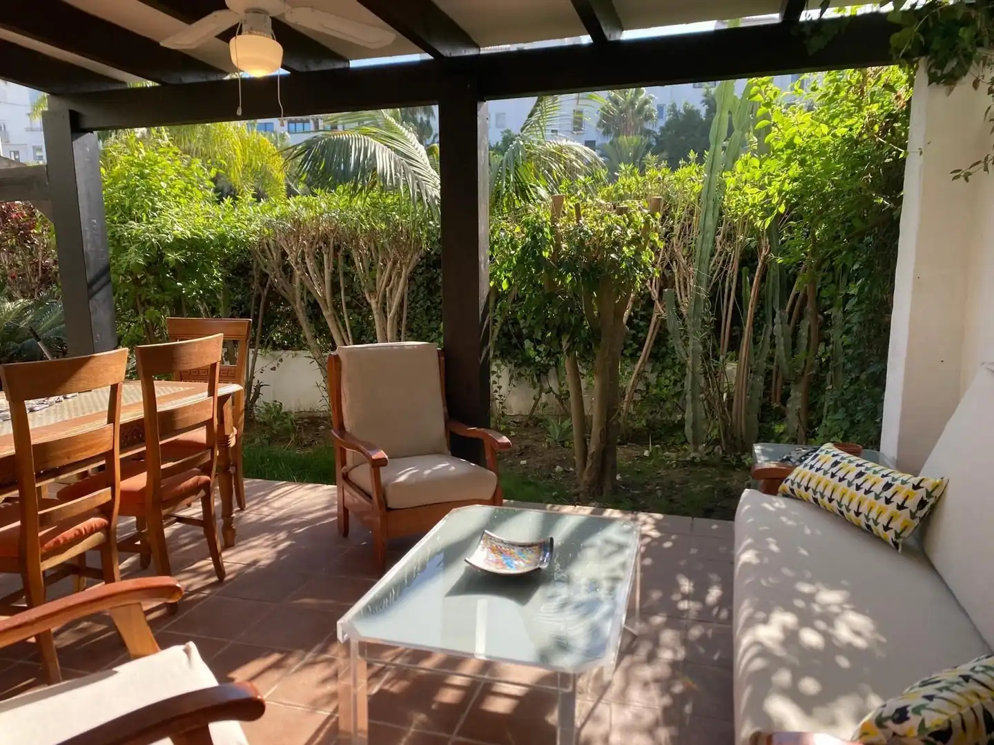 Garden of Apartments for rent in Marbella  with Air Conditioner, Furnished and Washing machine