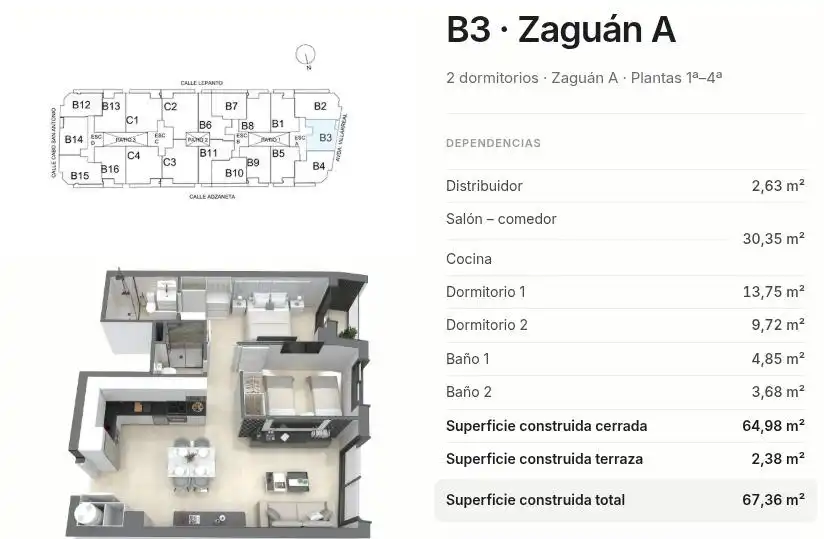 Pis amb piscina en venda a Avenida Avenida Vila-real, imagen 14