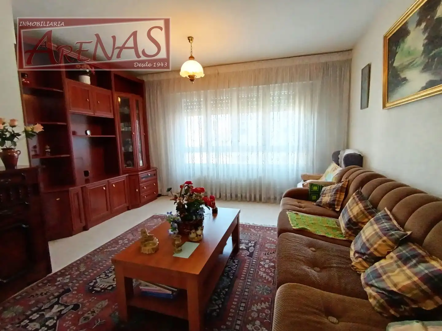 Living room of Flat for sale in Laredo  with Heating, Private garden and Furnished