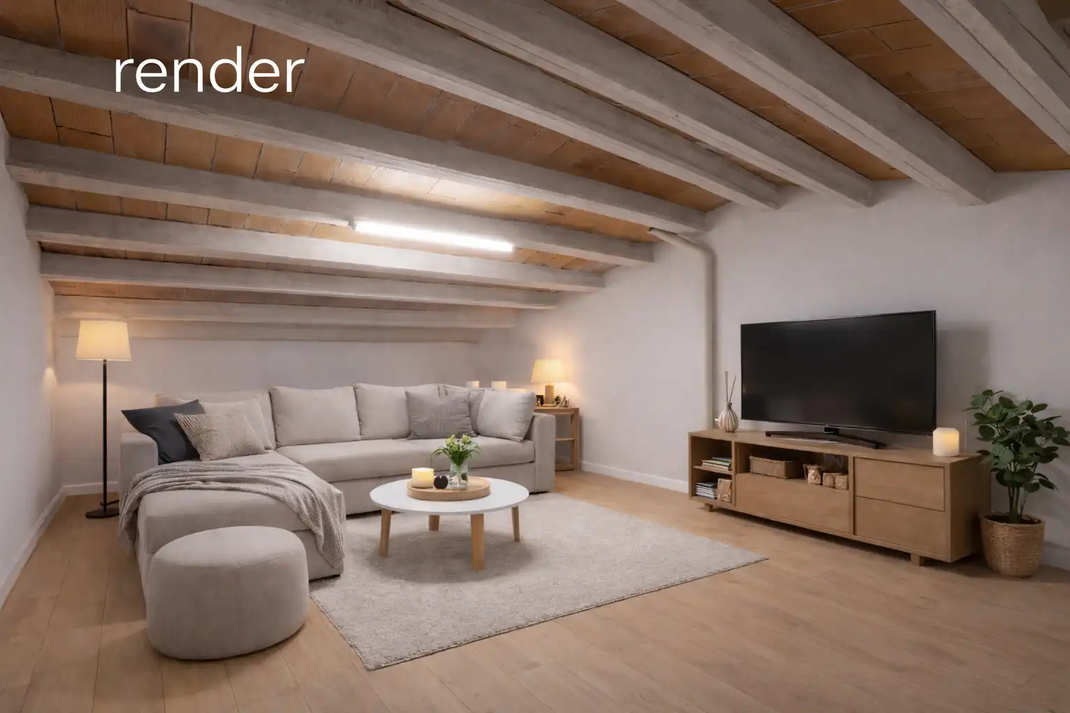 Sala de estar de Casa adosada en venta en Barcelona con Aire acondicionado, Calefacción y Jardín privado