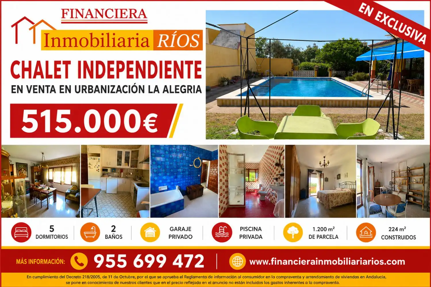 Vista exterior de Casa o chalet en venta en Alcalá de Guadaira con Piscina