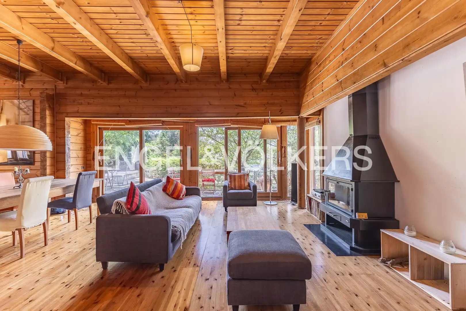 Sala de estar de Casa o chalet en venta en Barcelona con Calefacción, Jardín privado y Parquet