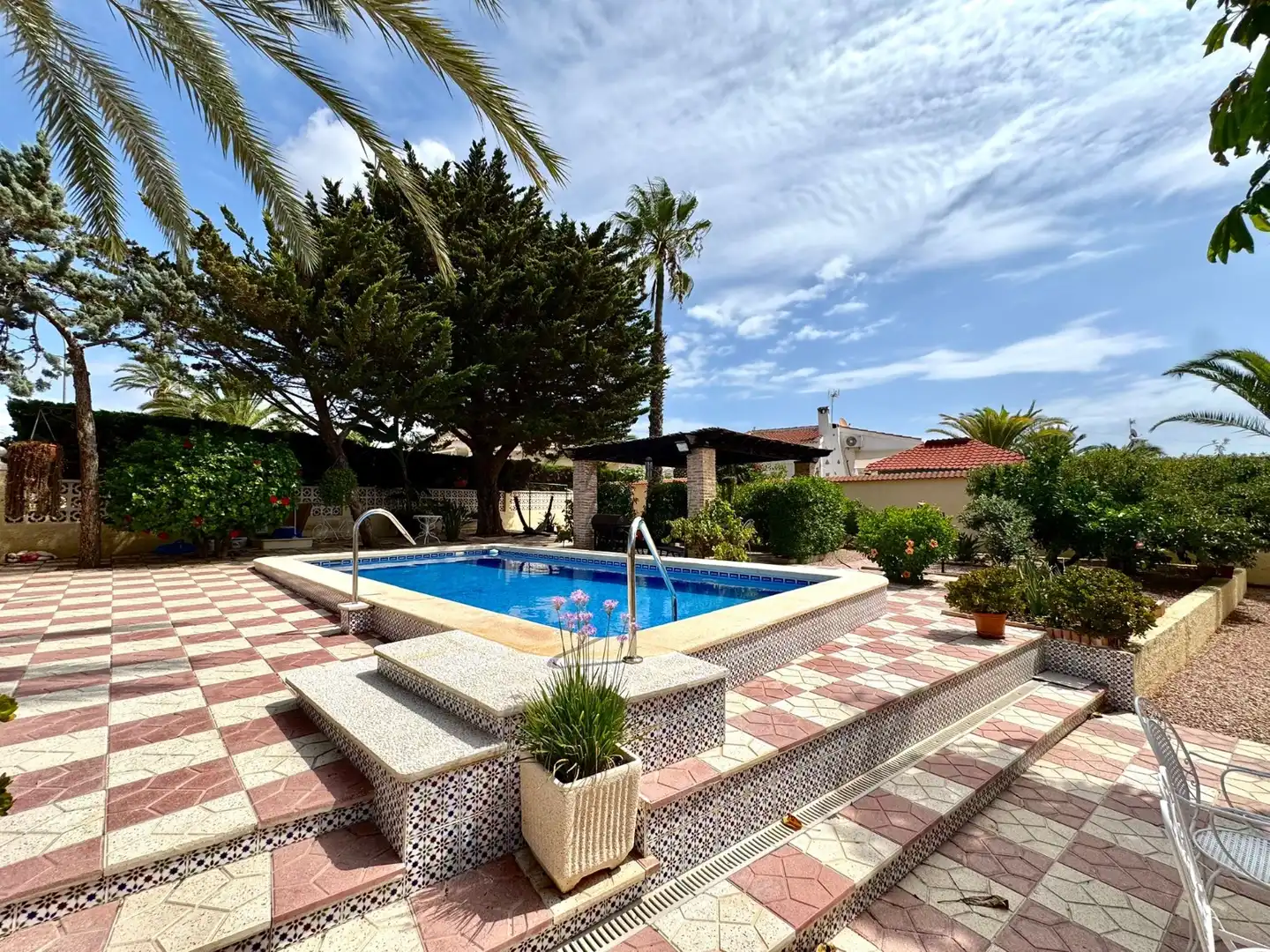 Garten von Haus oder Chalet zur Miete in Rojales mit Klimaanlage, Heizung und Privatgarten