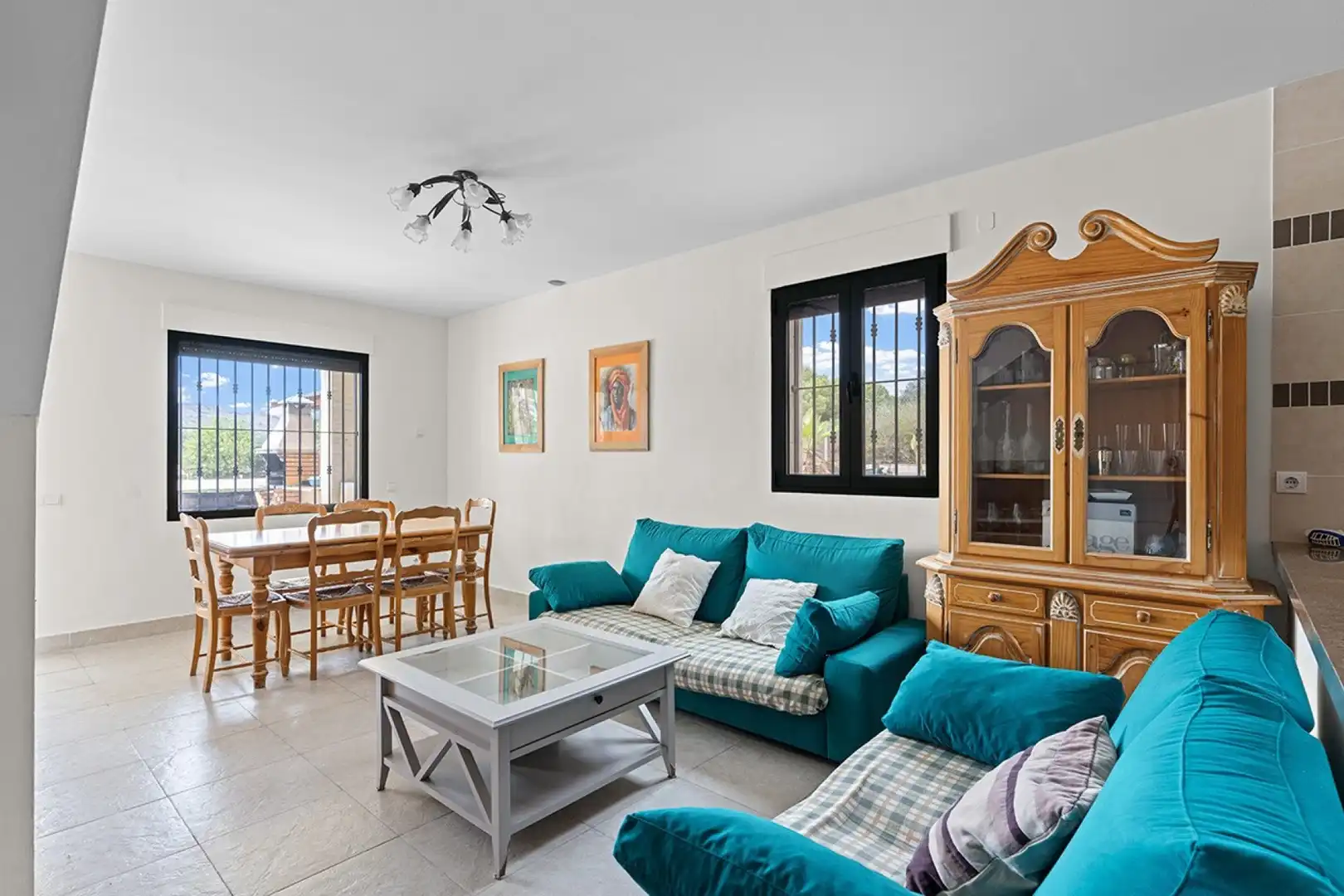 Sala de estar de Casa o chalet en venta en Alicante / Alacant con Aire acondicionado, Jardín privado y Terraza