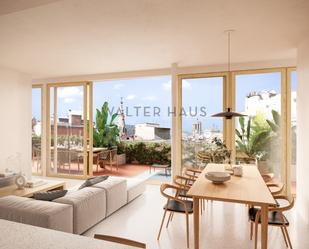 Living room of Attic for sale in  Barcelona Capital  with Air Conditioner, Terrace and Balcony