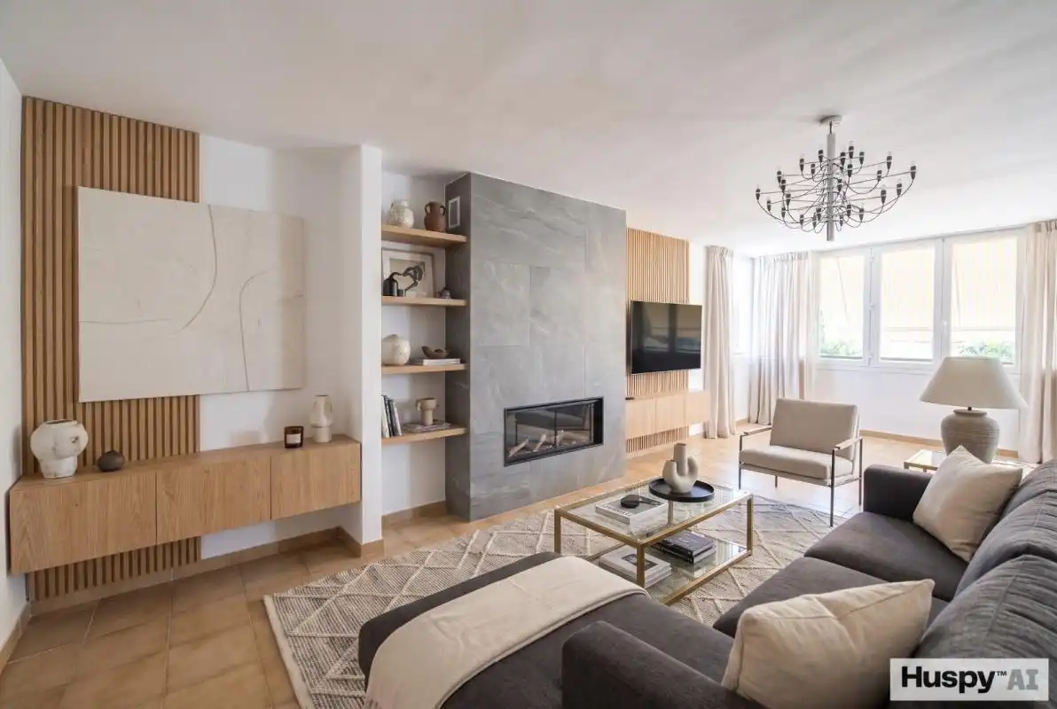 Sala de estar de Piso en venta en Sant Antoni de Portmany con Aire acondicionado y Calefacción