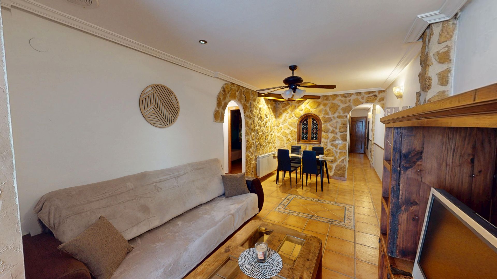 Sala d'estar de Pis en venda en Elche / Elx amb Aire condicionat i Moblat