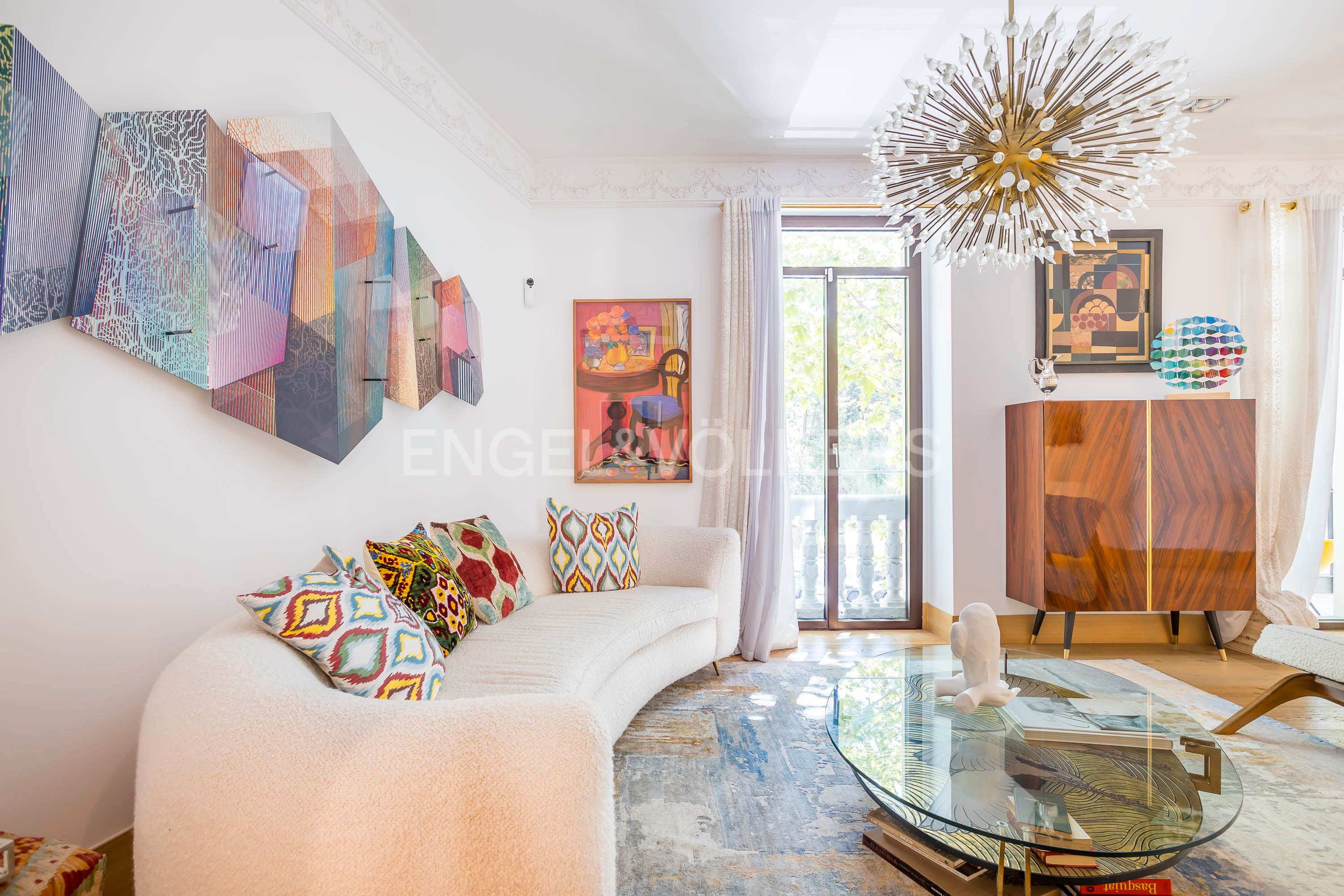 Living room of Duplex for sale in  Madrid Capital  with Air Conditioner, Heating and Private garden