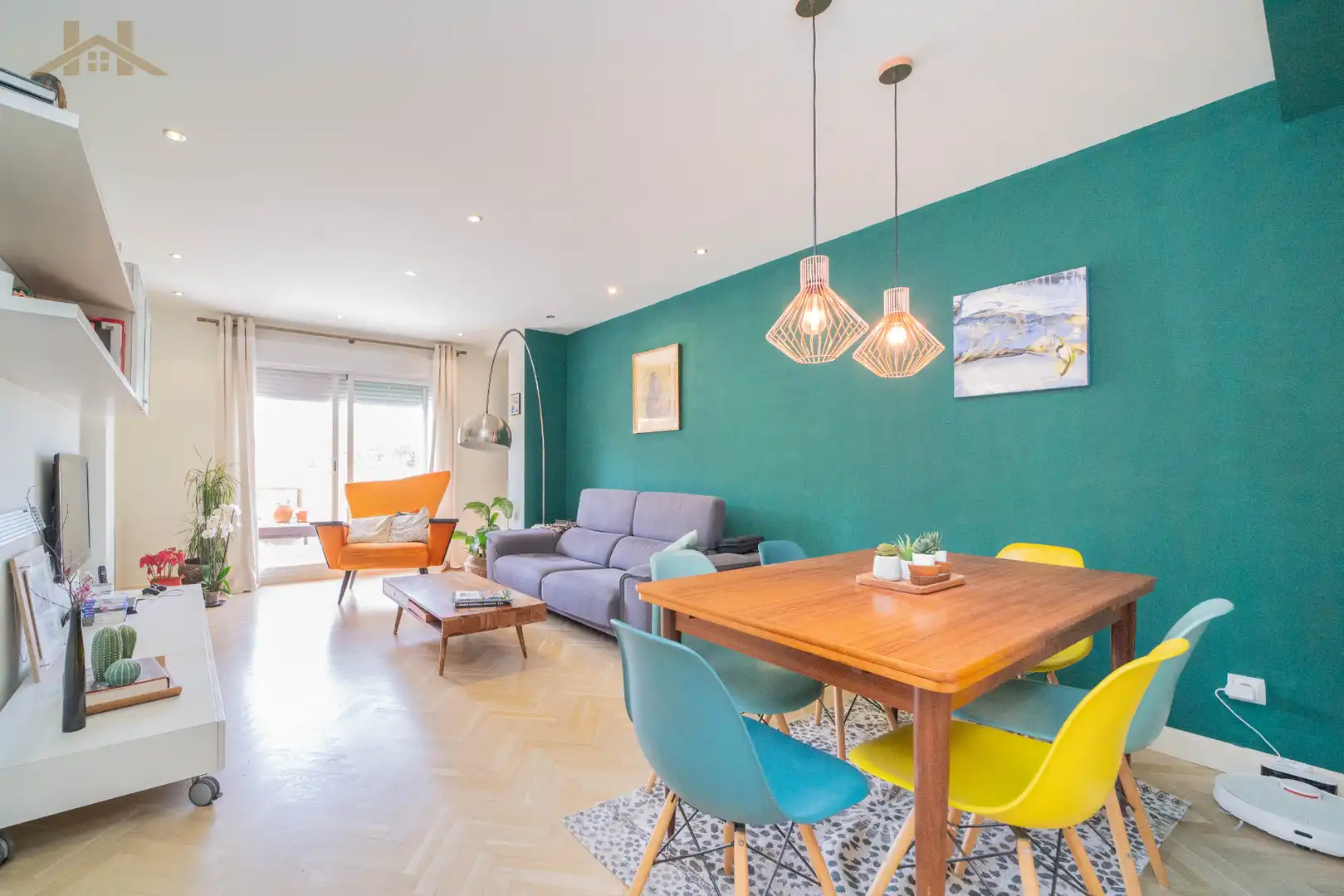 Wohnzimmer von Wohnung zum Verkauf in Boadilla del Monte mit Klimaanlage, Heizung und Terrasse