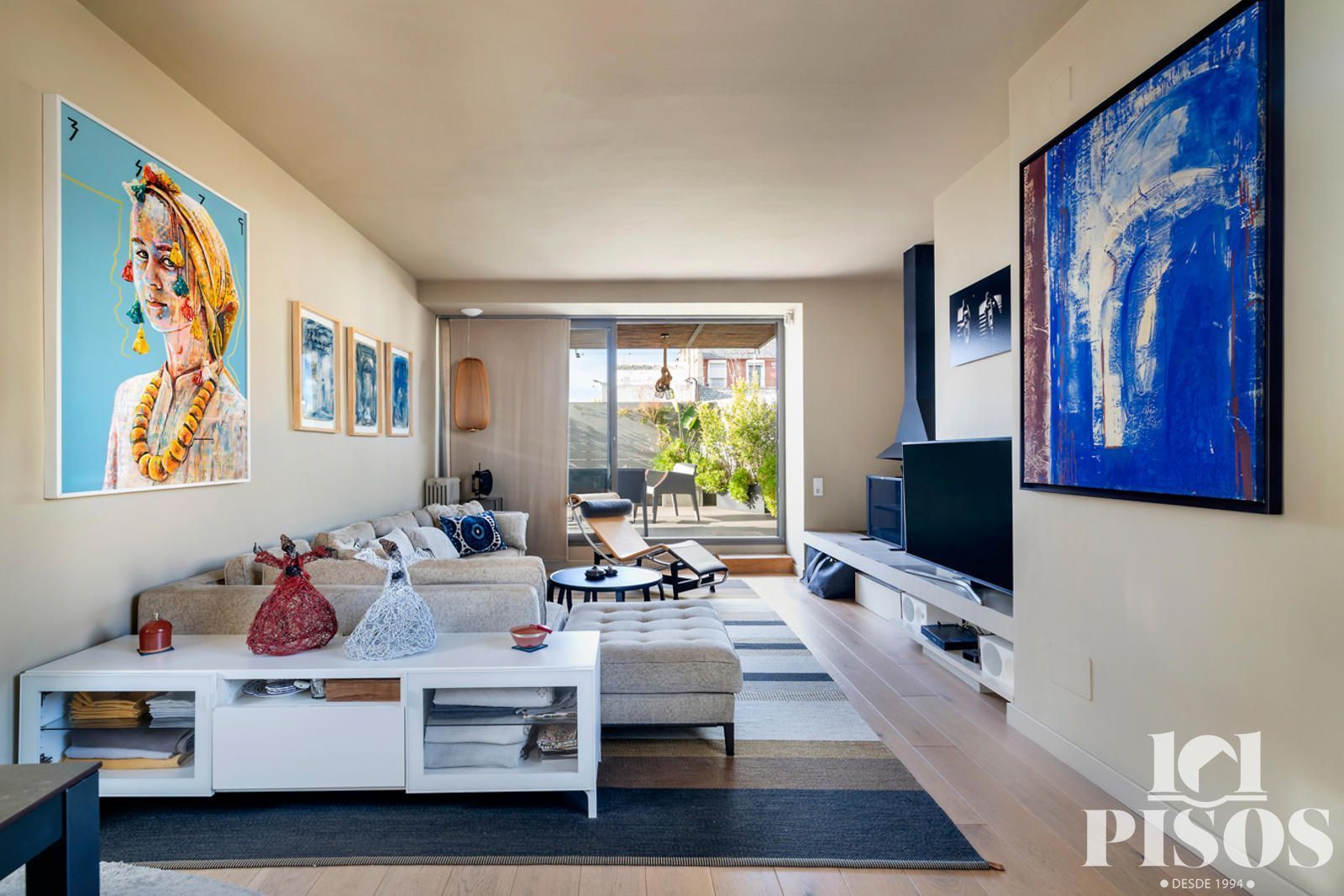 Living room of Attic for sale in  Barcelona Capital  with Air Conditioner, Heating and Terrace