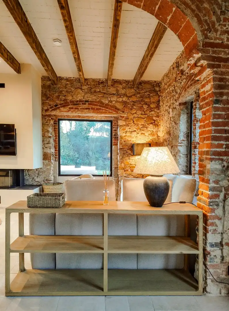 Sala d'estar de Finca rústica en venda en Santa Cristina d'Aro amb Aire condicionat, Calefacció i Jardí privat
