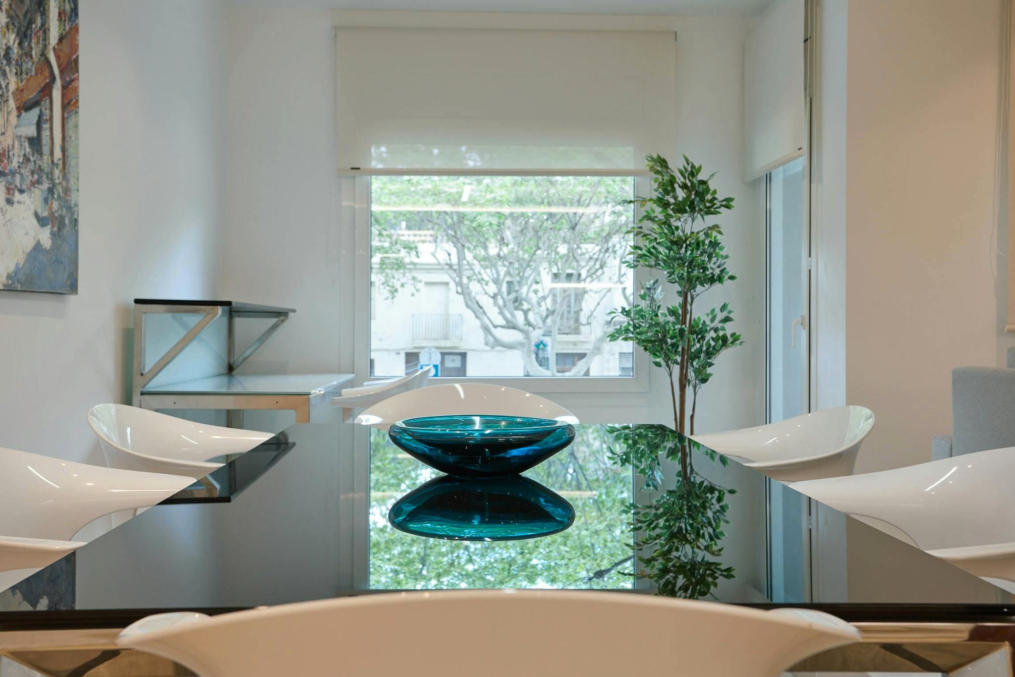 Menjador de Pis de lloguer en Esplugues de Llobregat amb Aire condicionat, Moblat i Rentadora