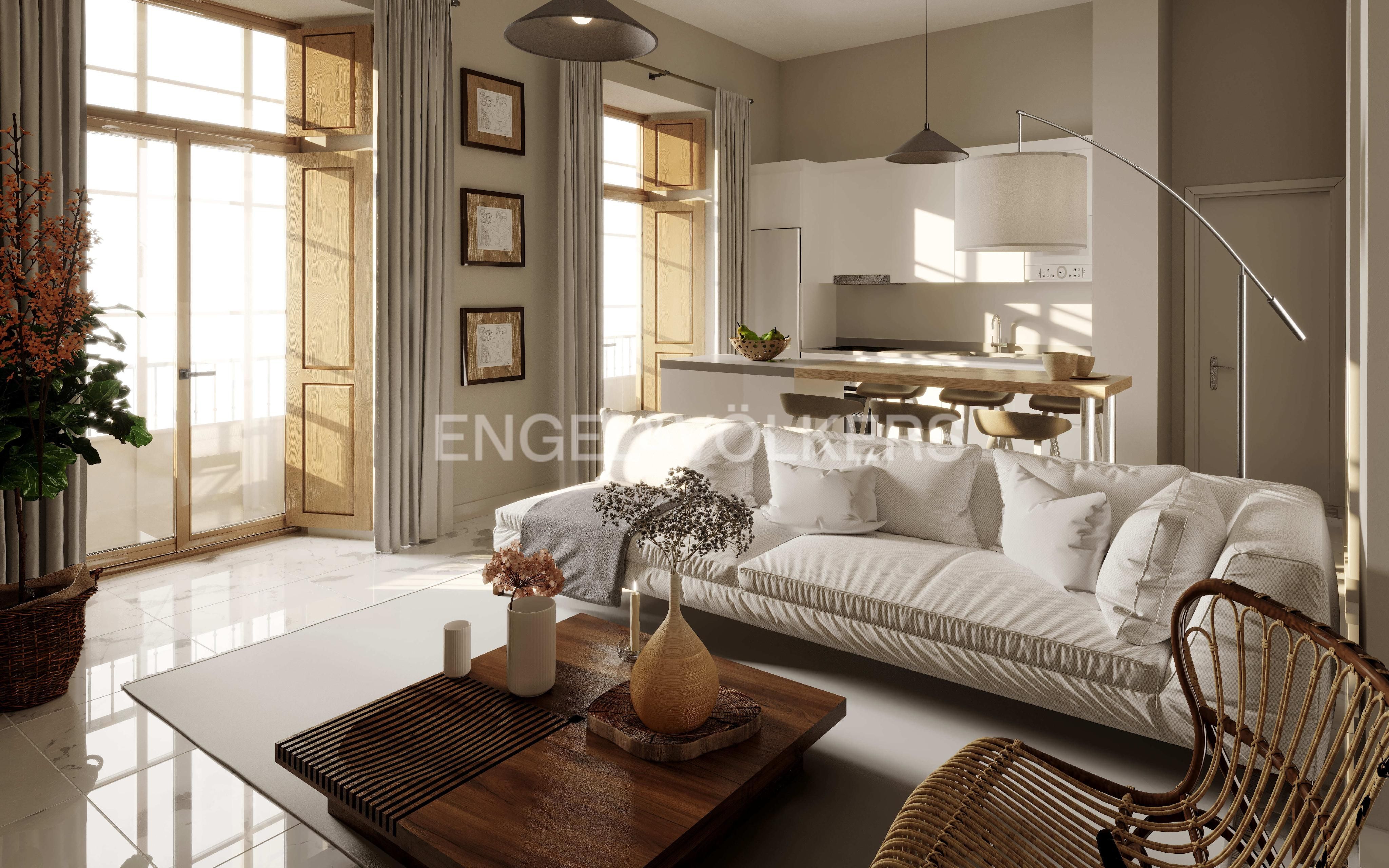 Sala d'estar de Apartament en venda en  Cádiz Capital amb Aire condicionat i Calefacció