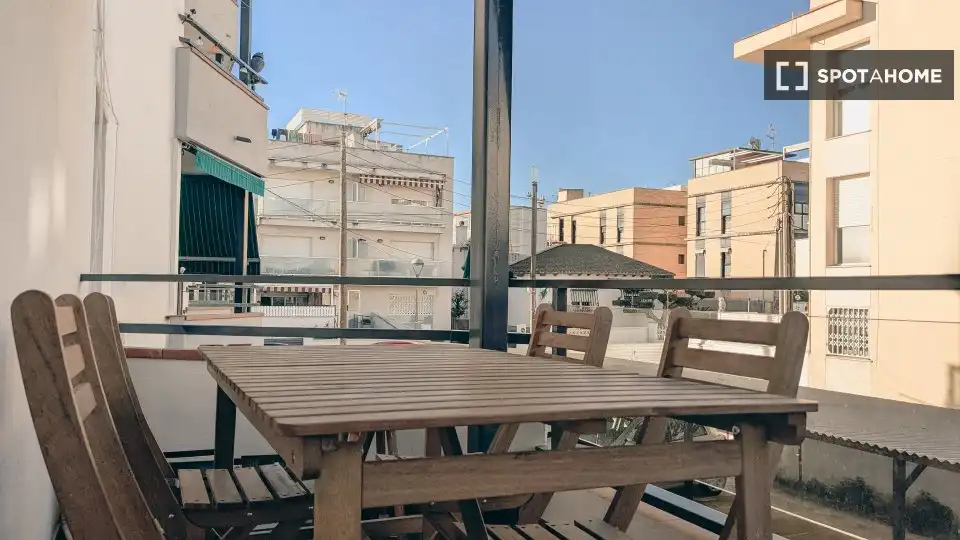 Terrace of Apartments for share in Cubelles  with Air Conditioner, Terrace and Furnished