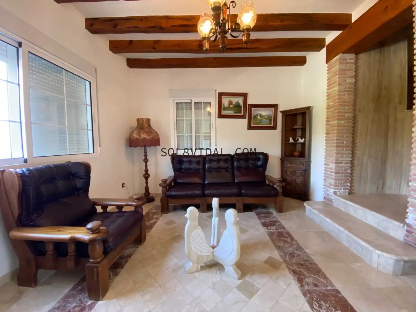 Sala d'estar de Casa o xalet en venda en Orihuela amb Aire condicionat, Jardí privat i Terrassa