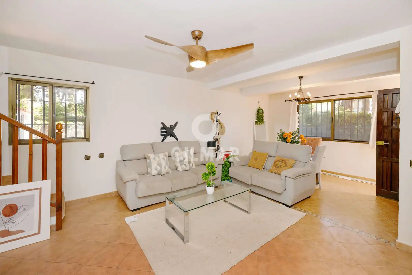 Sala de estar de Casa adosada en venta en Estepona con Jardín privado