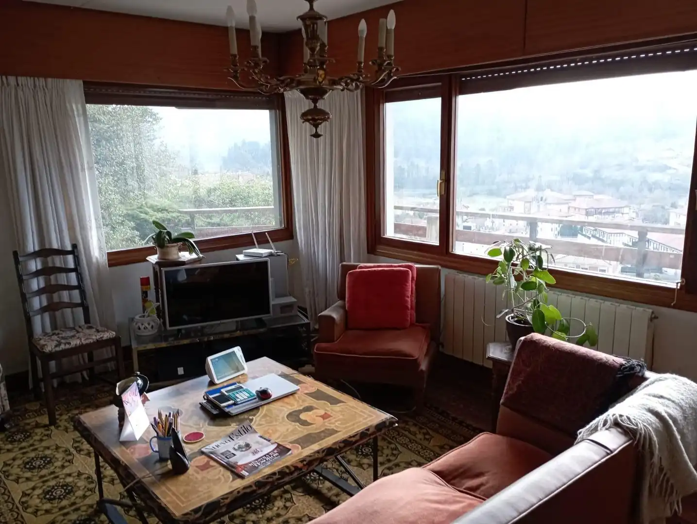 Sala de estar de Casa adosada en venta en Arrankudiaga / Zollo con Calefacción, Jardín privado y Terraza
