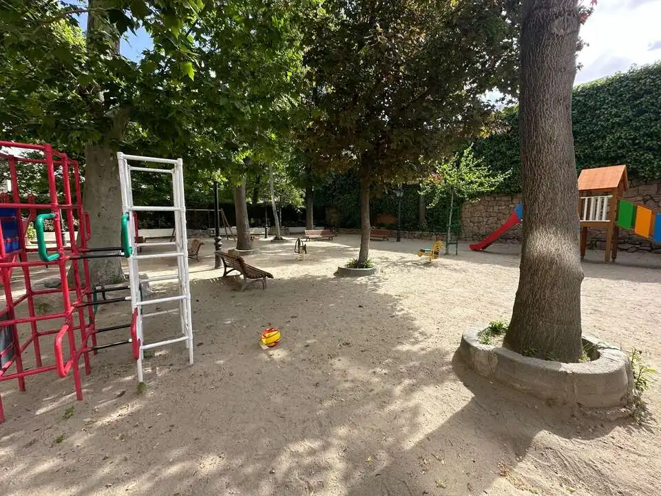 Garden of Flat for rent in Madrid  with Heating, Private garden and Swimming Pool