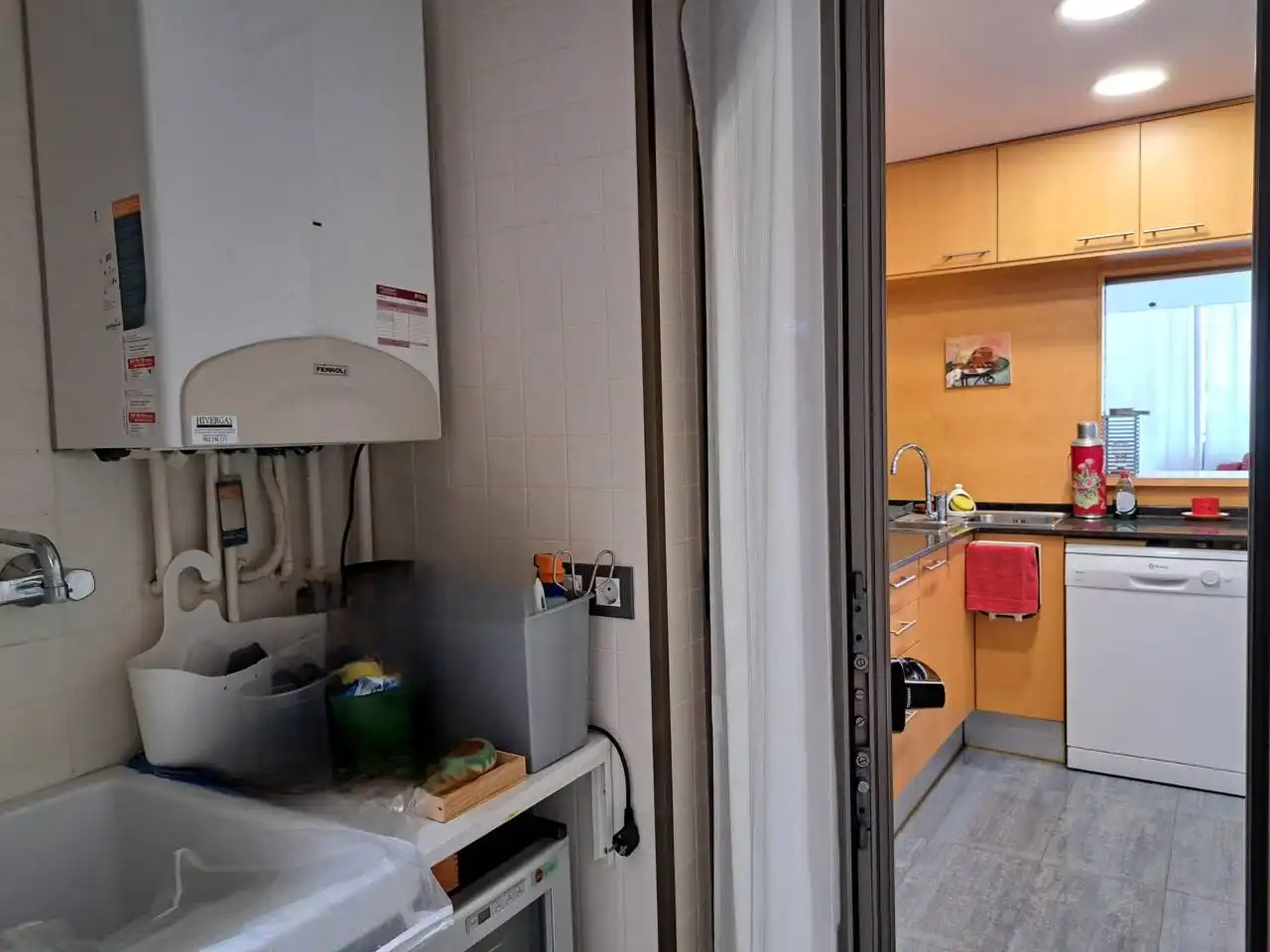 Cocina de Piso de alquiler en Cubelles con Aire acondicionado, Calefacción y Terraza