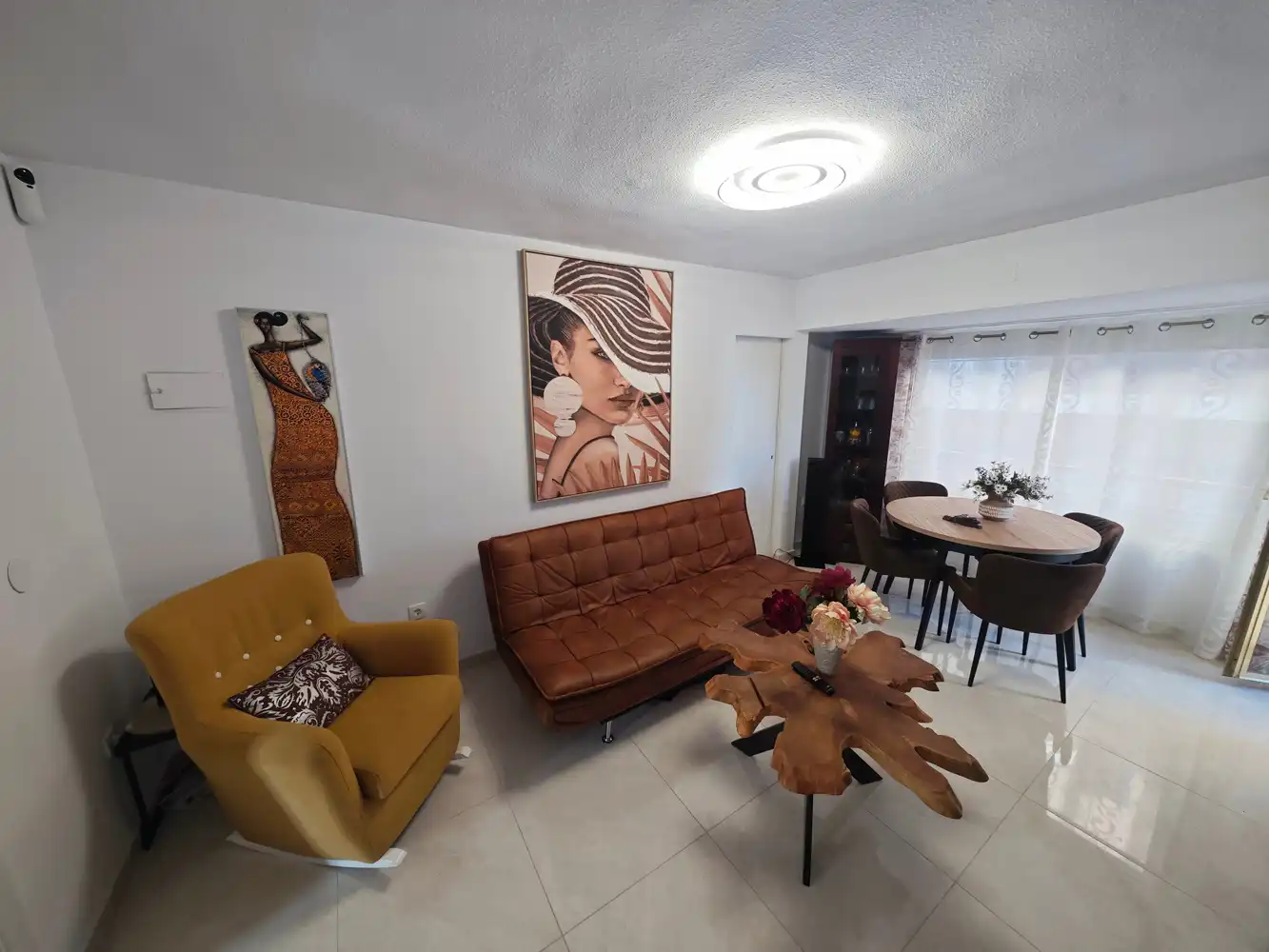 Sala de estar de Piso en venta en Calpe / Calp con Aire acondicionado, Terraza y Amueblado