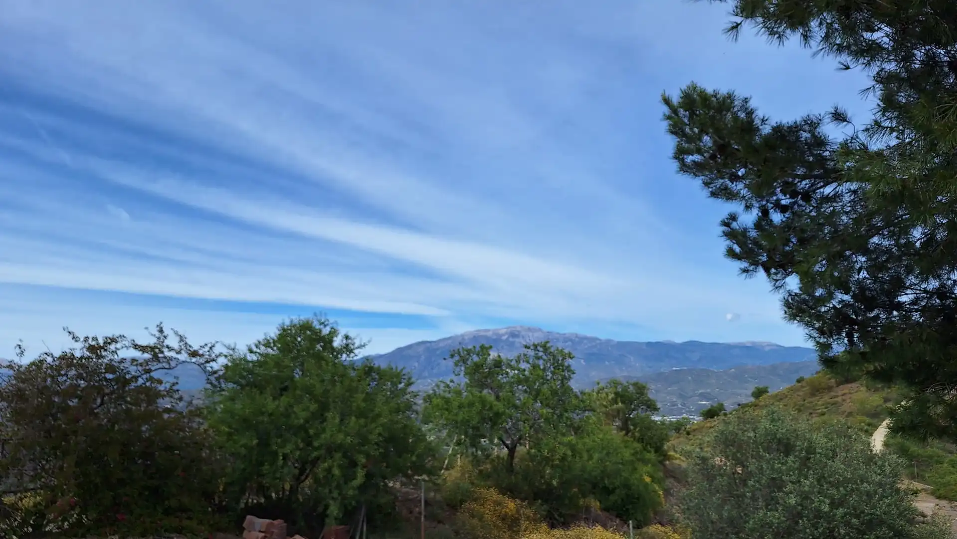 Außenansicht von Country house zur Miete in Vélez-Málaga mit Privatgarten, Terrasse und Schwimmbad