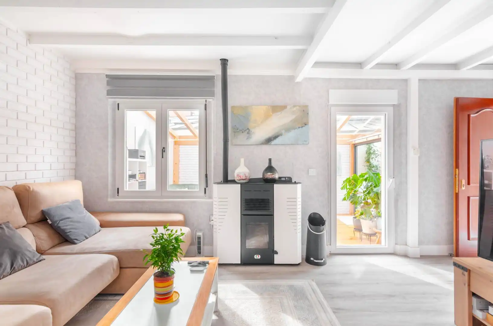 Sala d'estar de Casa o xalet en venda en Gijón  amb Aire condicionat, Calefacció i Jardí privat
