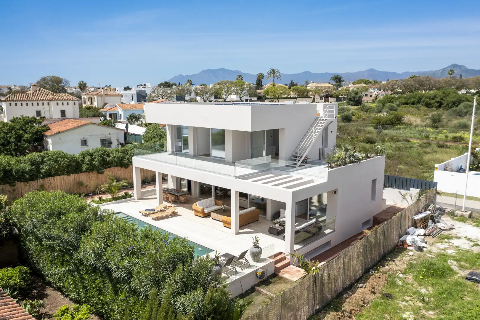 Exterior view of Houses for sale in Marbella  with Air Conditioner, Private garden and Terrace