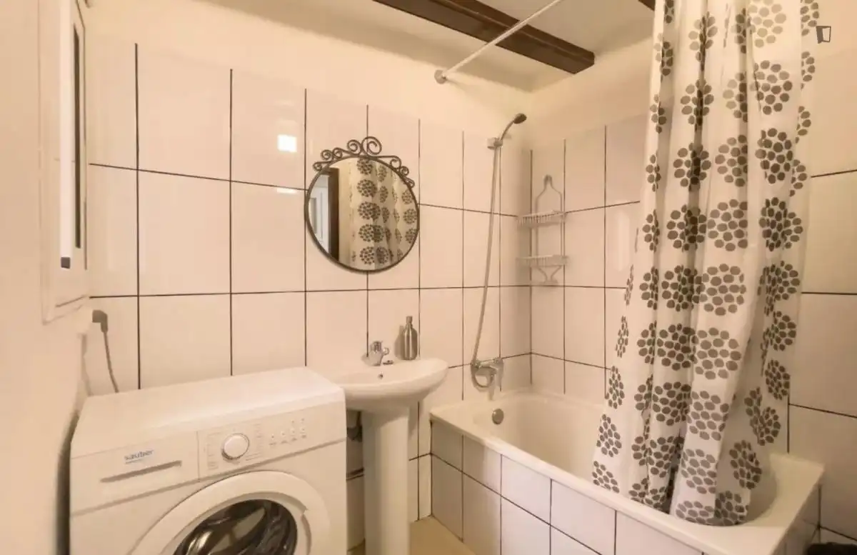 Baño de Apartamento para compartir en  Barcelona Capital con Amueblado, Lavadora y Microondas